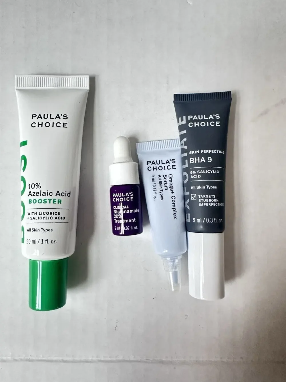Paula’s choice skin care sample 4 pieces set Exfoliate, Pore Refine, Moisture